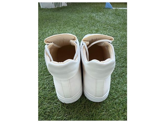 Autre Marque Baskets Montantes en Cuir Blances - vue 5