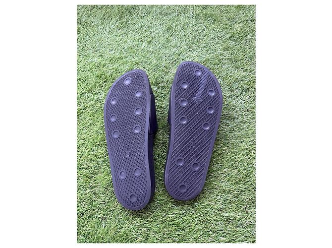Autre Marque Final Club Schwarze Gummischlappen mit Logo - Ansicht 5