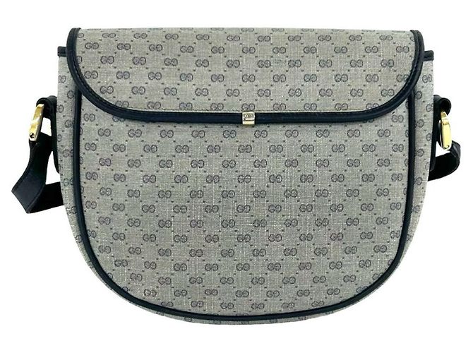 Gucci Vintage Micro GG Pattern Leather Shoulder Bag - view 3