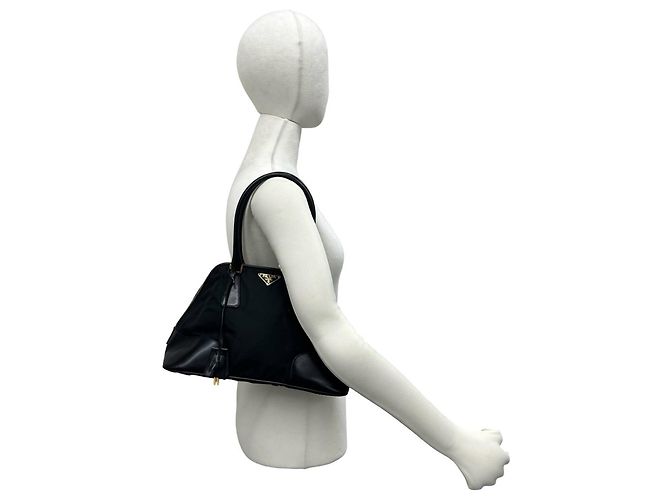 Prada Triangle Logo Hardware Tessuto Pocono Shoulder Bag - view 2