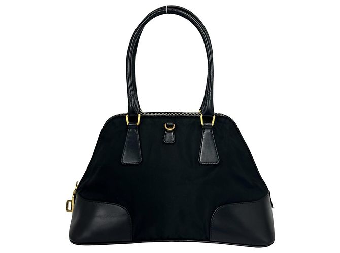 Prada Triangle Logo Hardware Tessuto Pocono Shoulder Bag - view 3