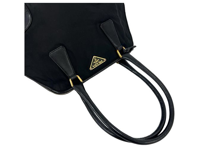 Prada Triangle Logo Hardware Tessuto Pocono Shoulder Bag - view 4