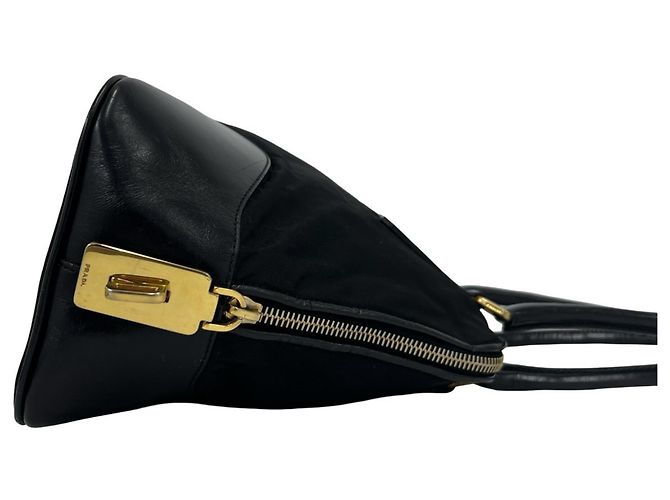 Prada Triangle Logo Hardware Tessuto Pocono Shoulder Bag - view 6