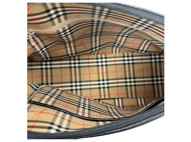 Burberry Vintage Logo Hardware Nova Check Ledertasche Tote - Ansicht 9