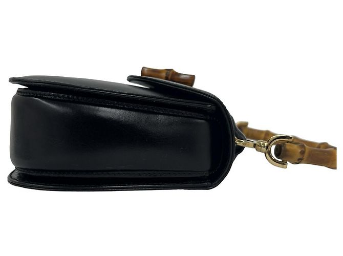 GUCCI Vintage Bamboo Leder 2-Way Schultertasche - Ansicht 6