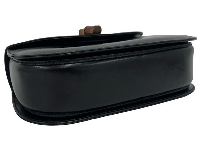 GUCCI Vintage Bamboo Leder 2-Way Schultertasche - Ansicht 7