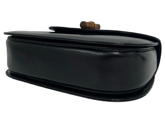 GUCCI Vintage Bamboo Leder 2-Way Schultertasche - Ansicht 8