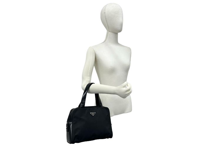 Prada Triangle Logo Hardware Tessuto Pocono Handbag - view 2