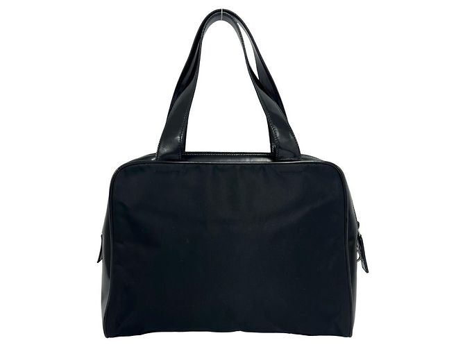 Prada Triangle Logo Hardware Tessuto Pocono Handbag - view 3