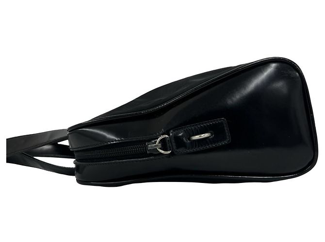 Prada Triangle Logo Hardware Tessuto Pocono Handbag - view 5
