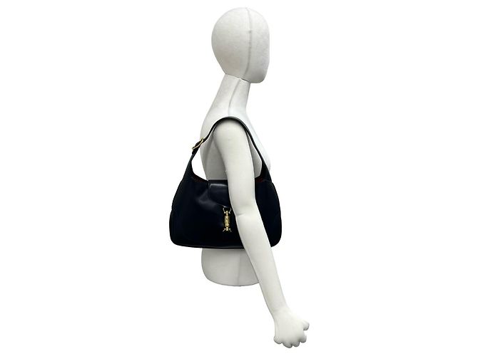 Bolsa semi ombro em couro com logo e ferragens GUCCI Old Gucci Jackie - vista 2