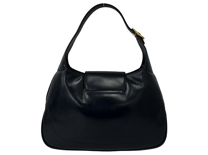 Bolsa semi ombro em couro com logo e ferragens GUCCI Old Gucci Jackie - vista 3