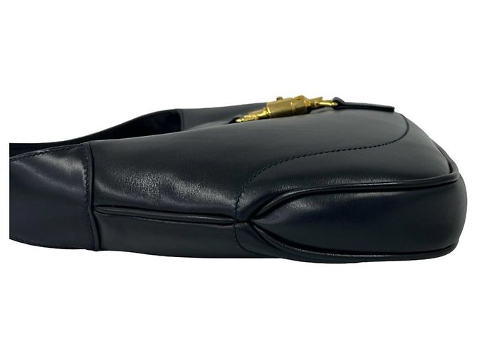 Bolsa semi ombro em couro com logo e ferragens GUCCI Old Gucci Jackie - vista 5