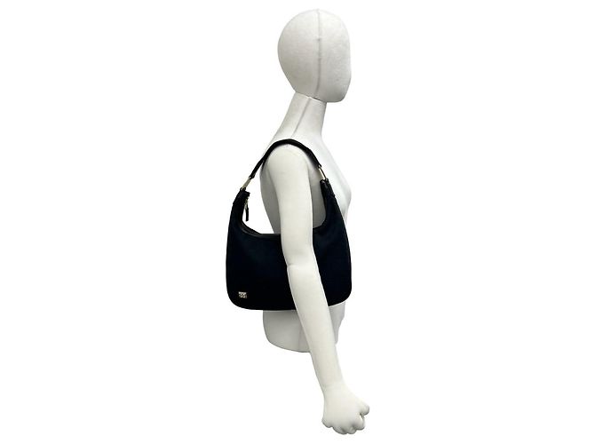 Gucci GG Logo gemusterte Canvas-Leder-Schultertasche - Ansicht 2