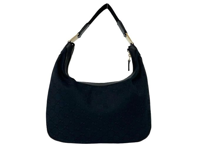 Gucci GG Logo gemusterte Canvas-Leder-Schultertasche - Ansicht 3