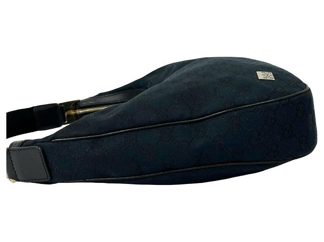 Gucci GG Logo gemusterte Canvas-Leder-Schultertasche - Ansicht 5
