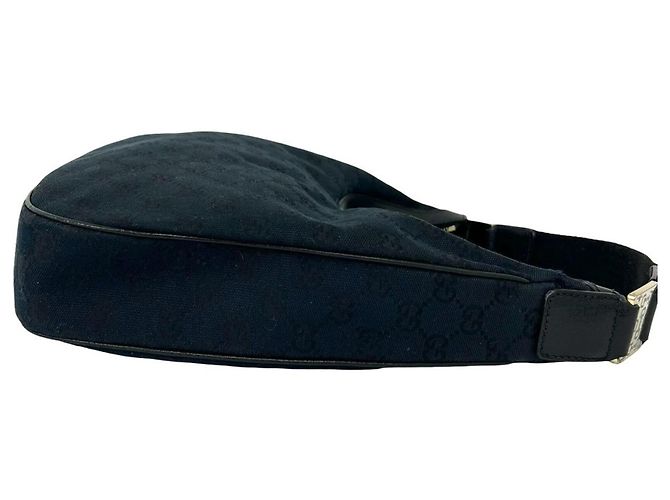 Gucci GG Logo gemusterte Canvas-Leder-Schultertasche - Ansicht 6