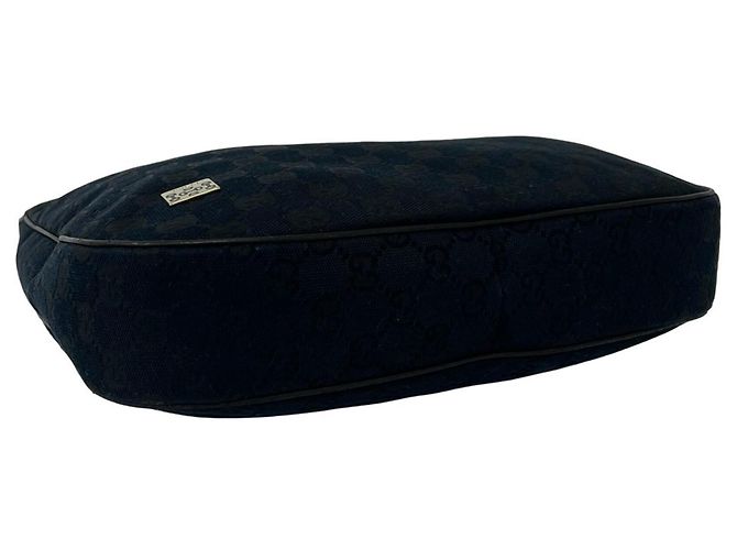 Gucci GG Logo gemusterte Canvas-Leder-Schultertasche - Ansicht 7