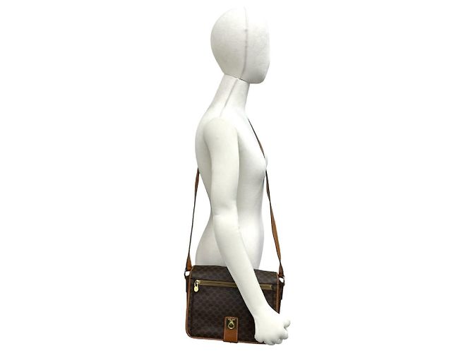 Céline Celine Macadam Blazon gemusterte Schultertasche/Pouch aus Leder - Ansicht 2