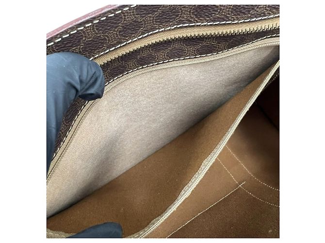 Céline Bolso Tote de cuero Celine Macadam con estampado Blazon - vista 10