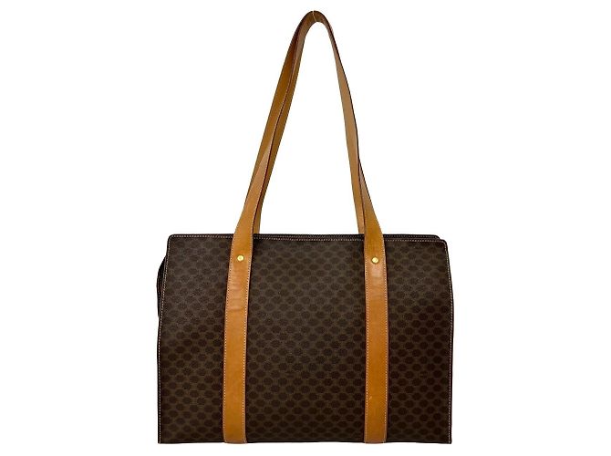 Céline Bolso Tote de cuero Celine Macadam con estampado Blazon - vista 3