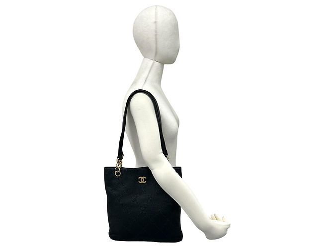 Borsa Tote in pelle Chanel Wild Stitch Coco Mark - vista 2