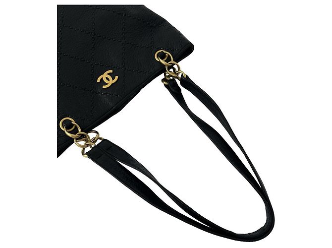 Borsa Tote in pelle Chanel Wild Stitch Coco Mark - vista 4