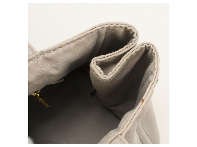 Sac Tote 2-Way Prada en toile grise - vue 10