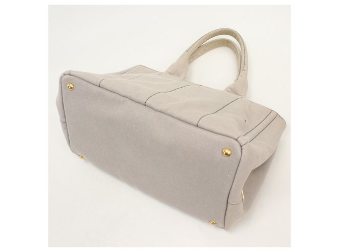 Sac Tote 2-Way Prada en toile grise - vue 2