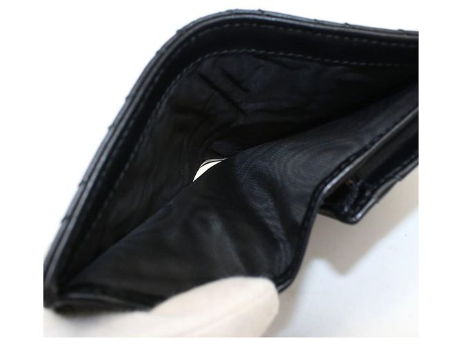 Cartera bi-fold Gucci en cuero negro - vista 4