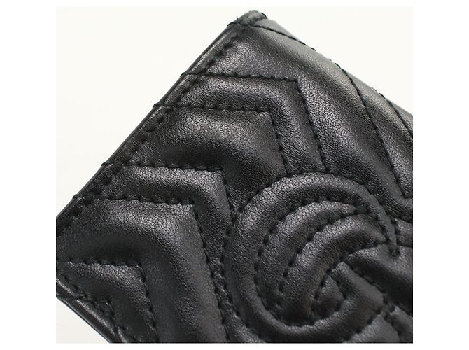 Cartera bi-fold Gucci en cuero negro - vista 8
