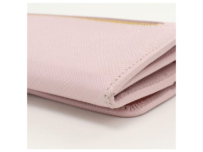 Carteira longa Prada dobrável em rosa - vista 8