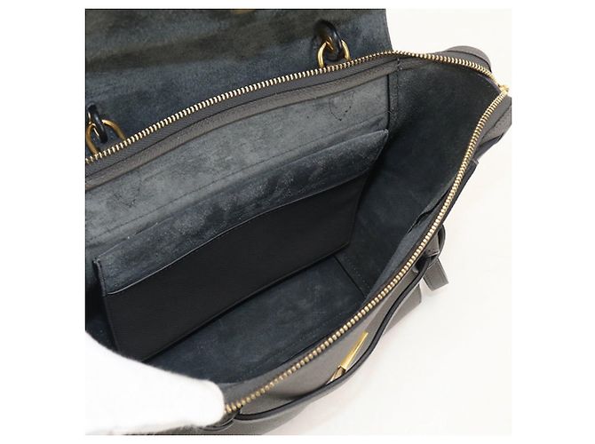 Belt Bag Sac ceinture micro Céline gris en cuir de veau - vue 3