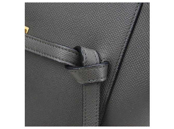Belt Bag Sac ceinture micro Céline gris en cuir de veau - vue 6