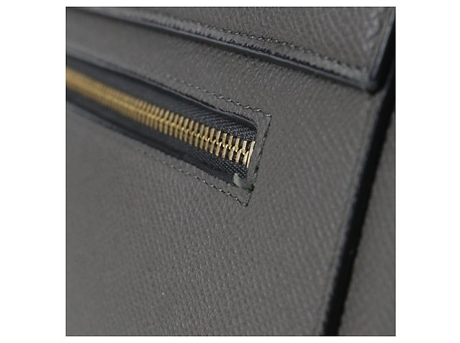 Belt Bag Sac ceinture micro Céline gris en cuir de veau - vue 7