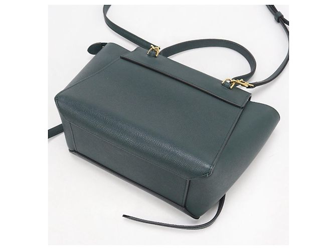 Belt Bag Céline Borsa a mano Celine in pelle verde - vista 2