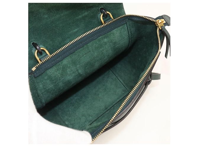 Belt Bag Céline Borsa a mano Celine in pelle verde - vista 3