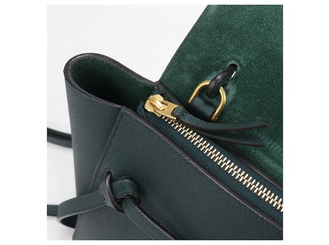 Belt Bag Céline Borsa a mano Celine in pelle verde - vista 4