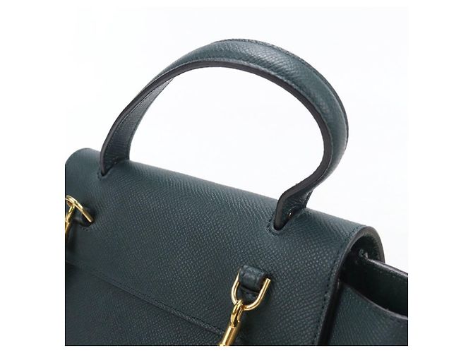 Belt Bag Céline Borsa a mano Celine in pelle verde - vista 6