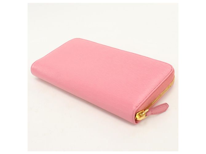 Portefeuille long Prada en rose - vue 2