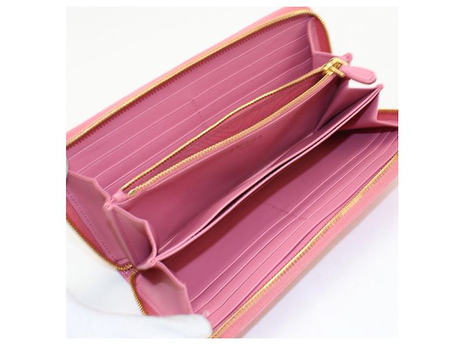 Portefeuille long Prada en rose - vue 3