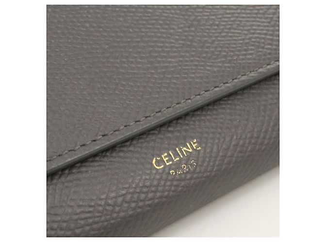 Céline Celine Long Bi-fold Wallet in Gray - view 7