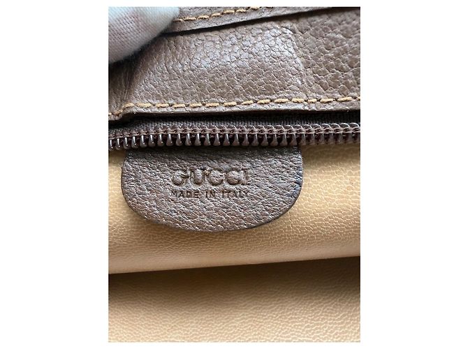 Pochette Gucci GG Supreme Monogram Marrone - vista 10