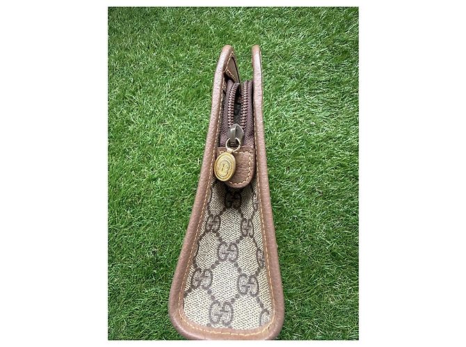 Pochette Gucci GG Supreme Monogram Marrone - vista 7