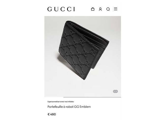 Gucci GG Emblem Flap Wallet Black Leather - view 8