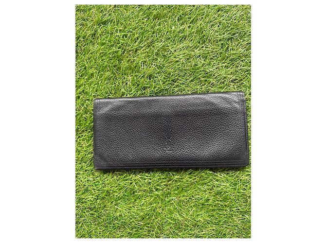 Cartera larga Yves Saint Laurent de cuero negro - vista 2