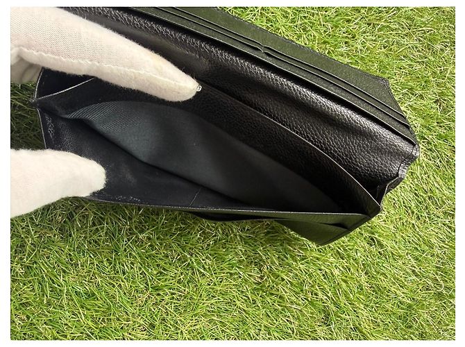 Cartera larga Yves Saint Laurent de cuero negro - vista 7