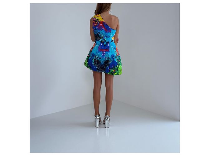 Mary Katrantzou One-Shoulder Kleid Aquarium Print Frühjahr 2012 - Ansicht 10
