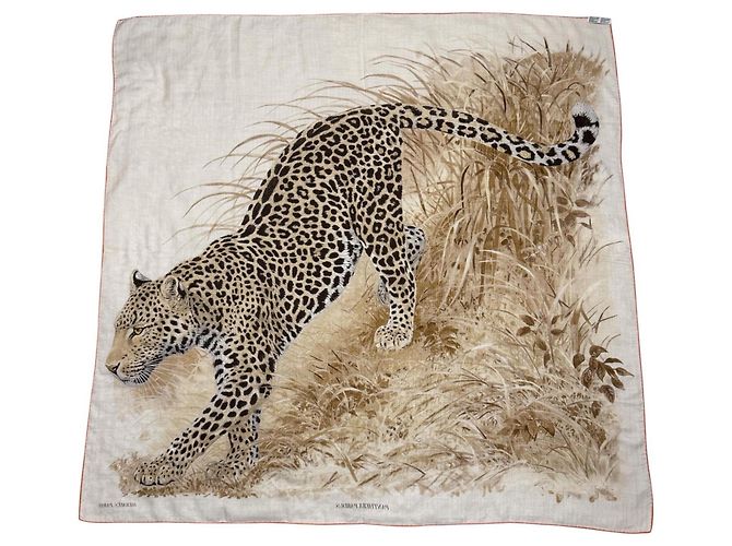 Hermès Hermes Carre Geant 140 Pantherapaldus Leopard Shawl - vista 2
