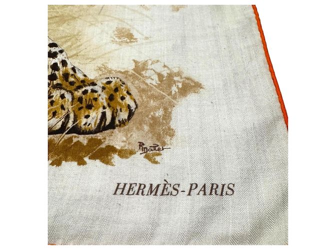 Hermès Hermes Carre Geant 140 Pantherapaldus Leopard Shawl - vista 6
